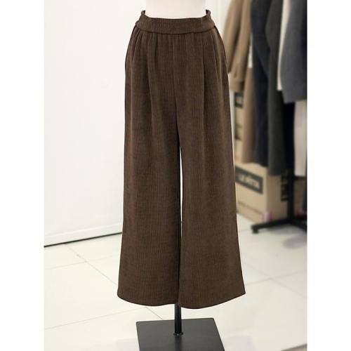 메종블랑쉬 세이브존03 허리 밴딩 핀턱 코듀로이 와이드 팬츠 AGM254JSLA51A