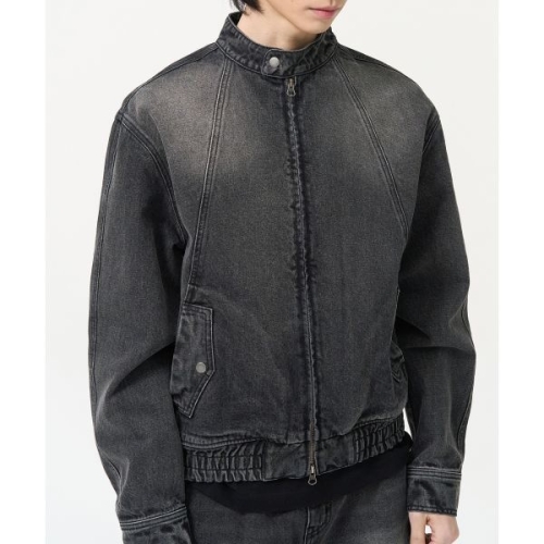 토피 TOFFEE 빈티지 스냅 데님 블루종 자켓 DEEP GREY 560831