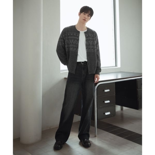 드로우핏 ltgt DRAW FIT 서강준 PICK 콘트라스트 세미 와이드 워싱 데님 팬츠 RUSTY INDIGO DFDN4104RI..