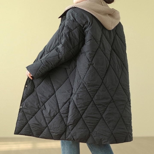 화세 니트배색후드퀼팅패딩_HB5WPD031C