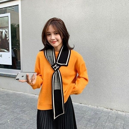 럭셔리 봄 커플 숏 여자 미니 목도리 데일리 예쁜 짧-WFHD004