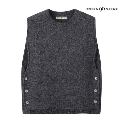 96NY 사이드 버튼 니트 베스트 NPBVT001M0