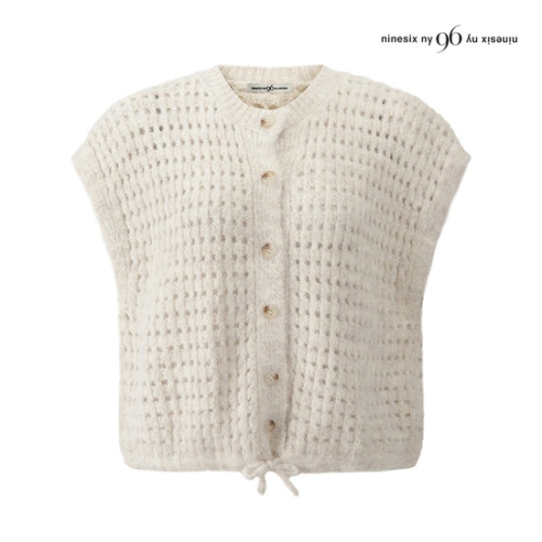 96NY 펀칭 짜임 니트 베스트 NPBVT003M0