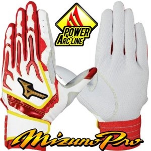 미즈노  야구 프로 배팅장갑 흰적 1EJEA55701WR D2511