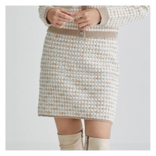 이랜드 로엠 트위드 니트스커트 RMWKB4VR11-T 8148364