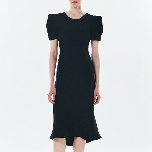 제시뉴욕 퍼프 슬리브 원피스_DE6-NSOP1340_BK