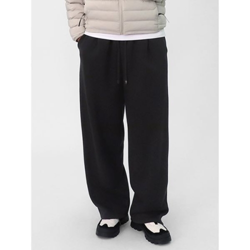 빌리버스 남성 겨울 필수 데일리 스웨트 핀턱 기모 와이드 트레이닝 팬츠 BWS093