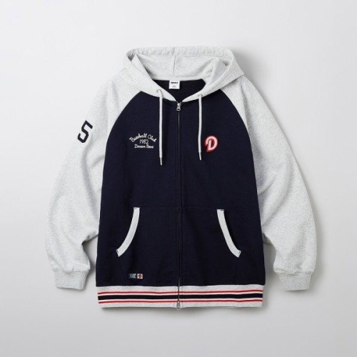 스파오 두산베어스 배색 후드집업_SPMZF25UF1 451570