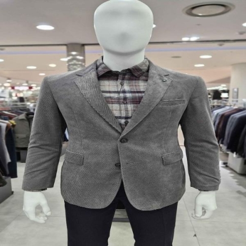 브렌우드 미니멀 조직 솔리드 자켓 BRJCA25221GYX1