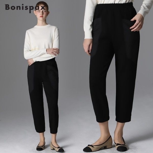 보니스팍스 최초가99000 프렌 앞뒤배색 약기모 팬츠 996203