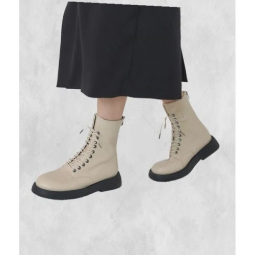 솔트앤초콜릿 레이스업 플랫 워커부츠 412146009 3.5cm 217275 FE2647260-E2B