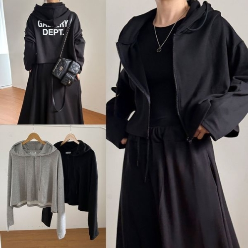 시드마켓 박시크롭디파트후드집업 510V447S 빅사이즈 여성의류