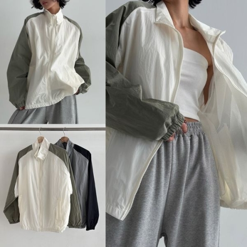 시드마켓 배색나그랑하이넥점퍼 510V441S 빅사이즈 여성