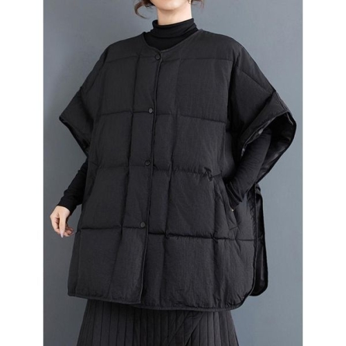 화세 블럭와이드패딩베스트_HB5WPV005C