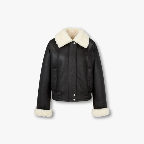 보브 세미 컬리 무스탕 점퍼 7115475904