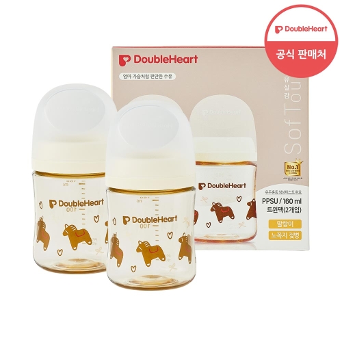 더블하트 모유실감 3세대 헬로베이비 말랑이 젖병 160ml