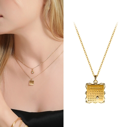 골드앤  14K 골드캘린더 랩다이아몬드 목걸이