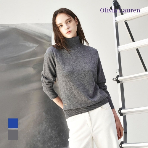 올리비아로렌 캐시미어 하이넥 풀오버_VOBBL5W9421