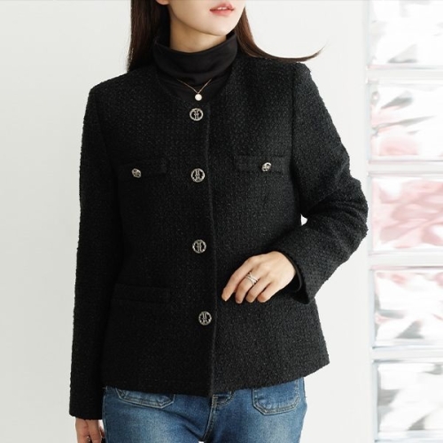 데드라 넌울누빔트위드자켓 4온스 OUE5032_DC