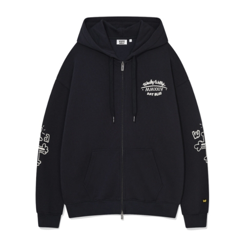 와키윌리 헤리티지 후드집업 네이비 WA2503HZO3NA