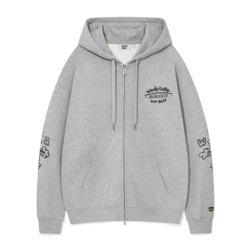 와키윌리 헤리티지 후드집업 그레이 WA2503HZO3GR