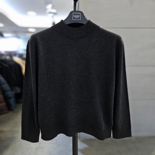 바쏘옴므 남자 반목 폴라티 니트 캐시미어 혼방 반폴라 터틀넥 WSZ4WN04