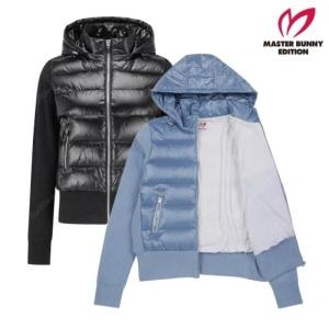 기타  MASTER BUNNY 여성 니트 블록 후드 다운 하이브리드 가디건 21-D4SD