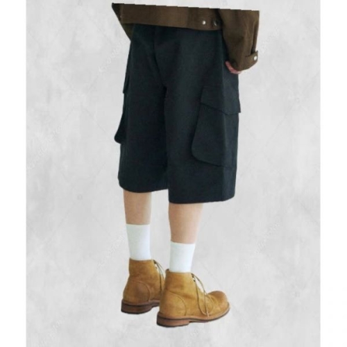 슬로우애시드 아웃 포켓 버뮤다 카고 코튼 쇼츠 블랙 251625 FE4880345-E2B