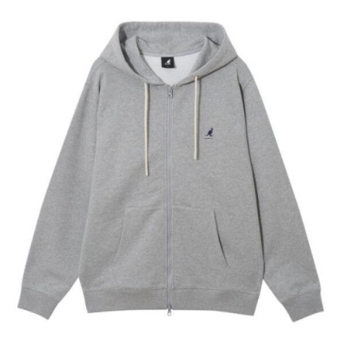 캉골  M 후드집업 CQK KRFC-ZU51400MY 클래식 로고 집업 5140 멜란지그레이