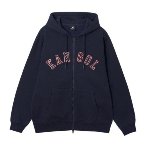 캉골  M 후드집업 CQK KRFC-ZU51410NV 레터 집업 5141 네이비