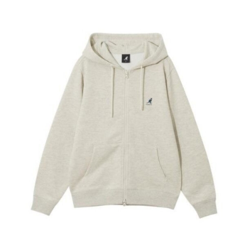 캉골  M 후드집업 CQK KRFC-ZU51400OM 클래식 로고 집업 5140 오트밀