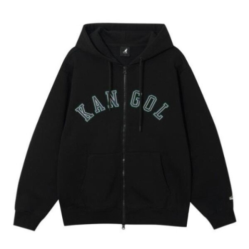캉골  M 후드집업 CQK KRFC-ZU51410BK 레터 집업 5141 블랙