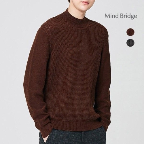 마인드브릿지 맨 울캐시혼방하프터틀넥니트 MRKT7117 964143