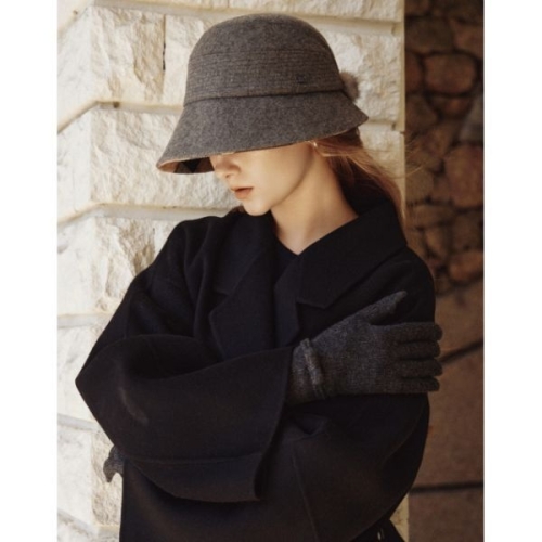 닥스 여성 내부체크 배색 울클로슈햇 DBHE5F808G3