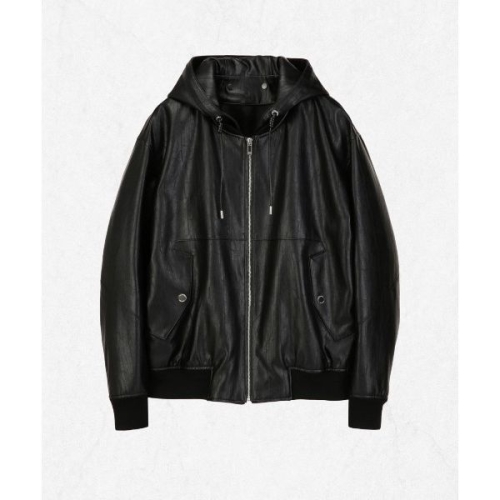 질스튜어트뉴욕 레더 텍스처 MA-1 봄버 자켓 블랙 JNJU5C505BK