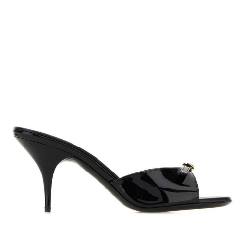 미우미우 글로시 가죽 포인티드 토 뮬 5XX665F075069 F0002