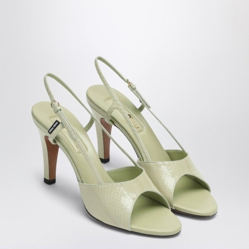 미우미우 Pistachio colored Ayers slingback sandals 5X547E0850XP/XL_MIU-F0362