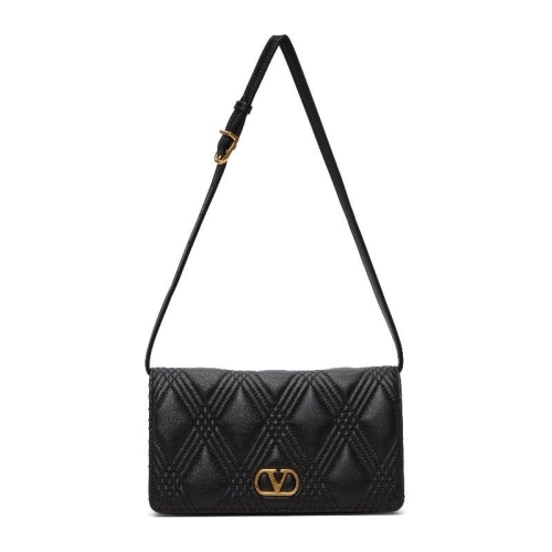 발렌티노 블랙 미니 퀼티 67 숄더백 252807F048010