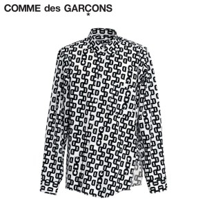 꼼데가르송 CDG 올오버 패턴 바이어스 긴팔 셔츠 남녀 공용 SZ-B021