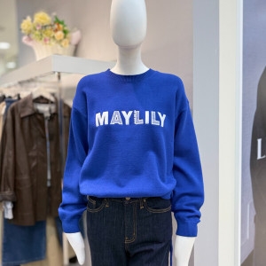 더틸버리 펄 레터링 스트링 풀오버니트 MTRBM1PO03W_DG