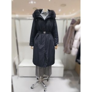 나이스클랍 WOW 퍼 패치 벨티드 롱 패딩 N254PWDB17