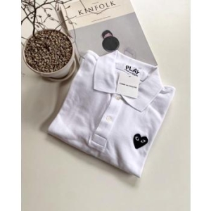꼼데가르송 블랙 하트 폴로 셔츠 화이트 AZ-T066