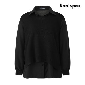 보니스팍스 니트 베스트 레이어드 셔츠 블라우스 XPBSH003M0