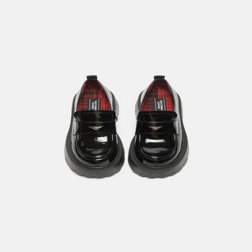 슈콤마보니 여성 브리티쉬 타탄체크 페니로퍼_DG1DA25615BLK
