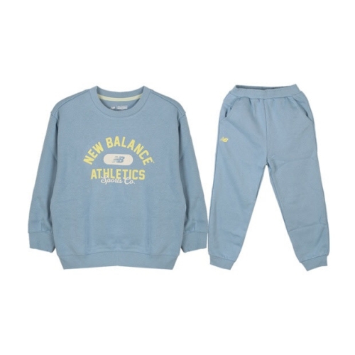 뉴발란스 키즈트레이닝세트 PQC NK9YFB422U-64 로고 포인트 기모 스웨트셋업