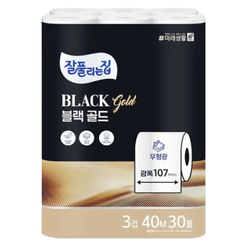 잘풀리는집 블랙 골드 40m (30롤)
