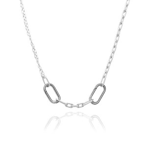 브랜드  주얼리 392303C00 미 더블 링크 체인 실버 목걸이