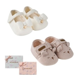 밍크뮤 M D 리본코듀로이니트베베보행기슈즈 2종 백일돌 35A118290201 출산준