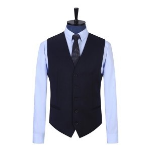 지이크 네이비 울 블렌디드 싱글 5버튼 수트 베스트 PJVAH3063 H