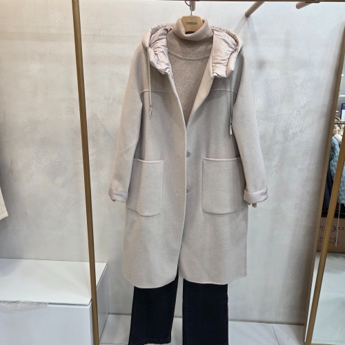 크레송 구스패딩 믹스매치 모.캐시 코트 MWCJHA65DG